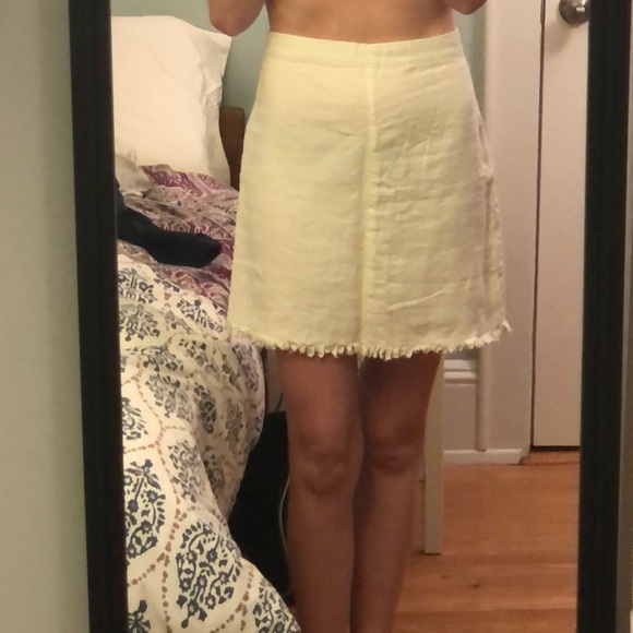 Linen Fringe Skirt - Picture 2 of 4